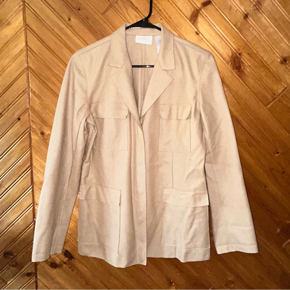 Women's Tan wool cashmere  blend blazer Jacket by Liz Claiborne sz 4.